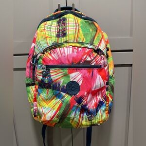 Colorful Women's Kipling Backpack EUC
